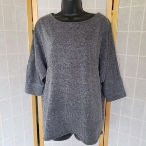 Gray Cut-Out Back Lightweight Sweatshirt